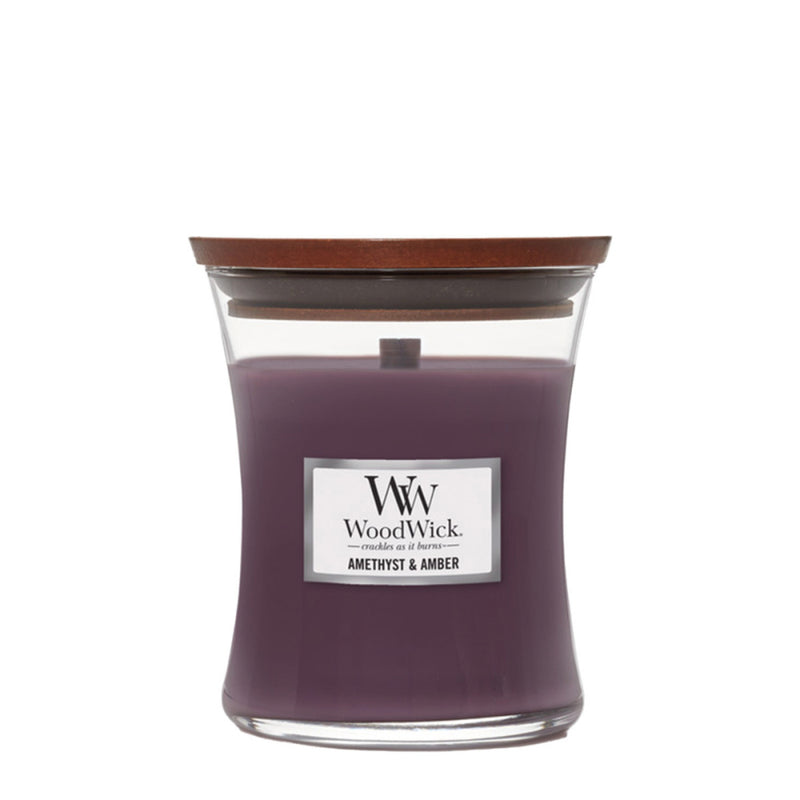 WOOD WICK MED CANDLE [F:Amethyst  & Amber]
