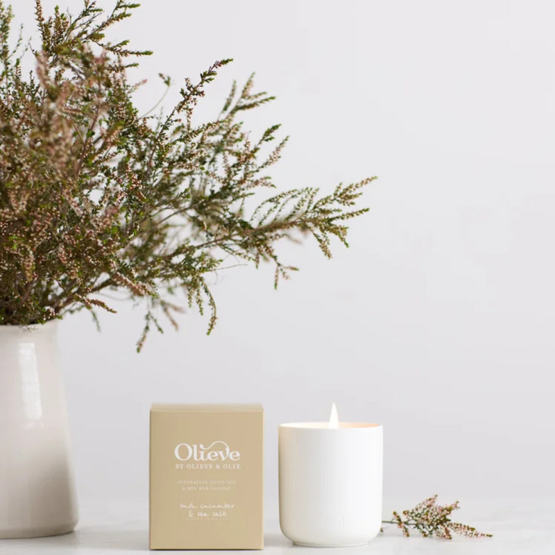 OLIEVE & OLIE CANDLE [F:Bush Cucumber & Sea Salt]