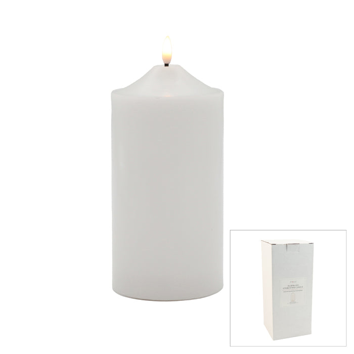 ELLIPSE LED WHITE CHURCH CANDLE 10X22.5