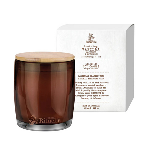 URBAN RITUELLE FLOURISH CANDLE 400GM [F:Vanilla Lav & Geranium]