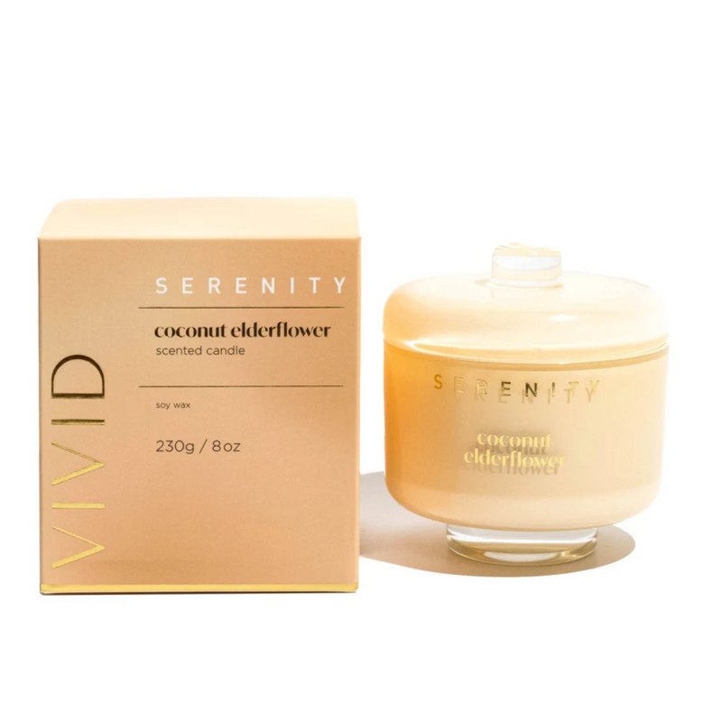 SERENITY VIVID CANDLE [F:Coconut & Elderflower]