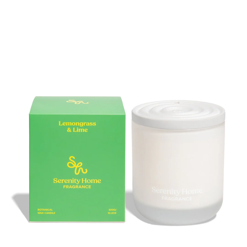 SERENITY HOME CANDLE 300G [F:Lemongrass & Lime]