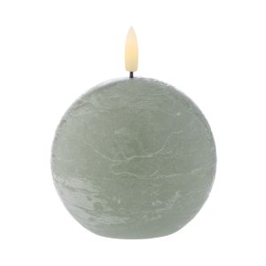 HUGHE LED BALL CANDLE GREEN 9CM
