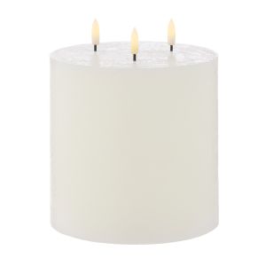 HUGHE LED PILLAR CANDLE WHITE 15X15CM