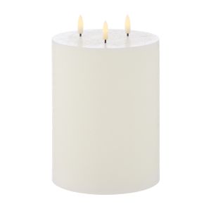 HUGHE LED PILLAR CANDLE WHITE 15X20CM
