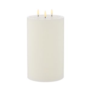 HUGHE LED PILLAR CANDLE WHITE 15X25CM