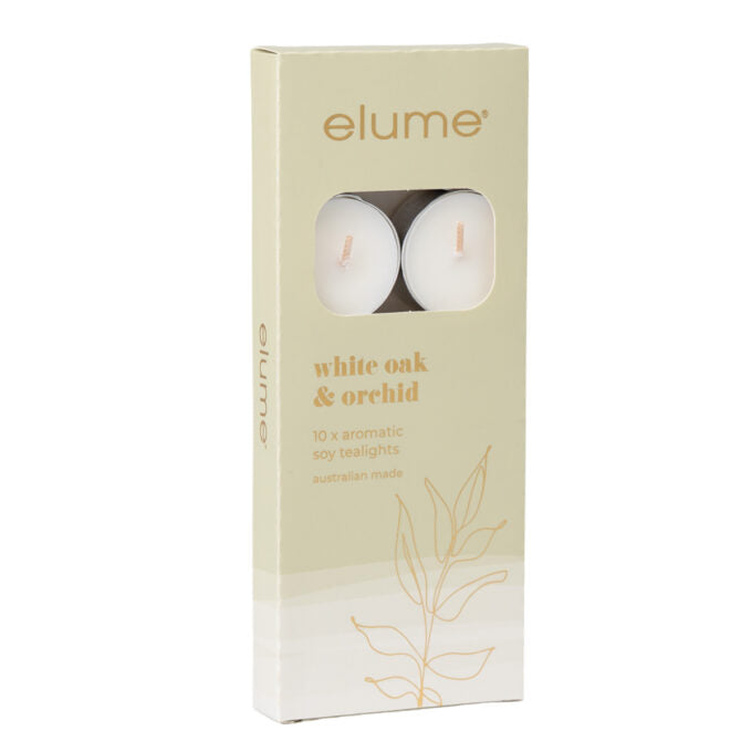 ELUME TEALIGHT BOX [F:White Oak & Orchid]