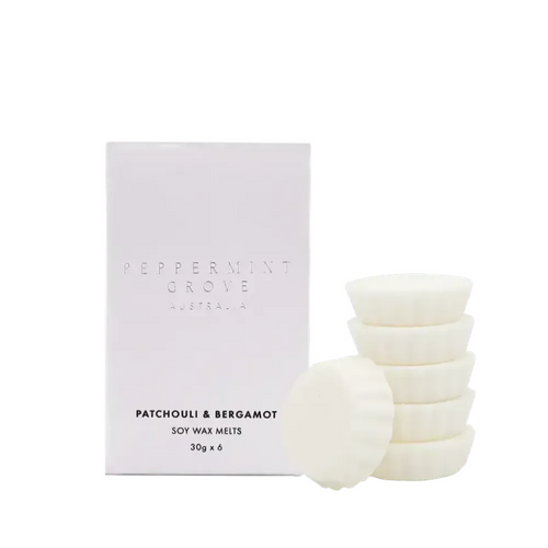 PEPPERMINT GROVE WAX MELTS 6 PACK [F:Patchouli & Bergamot]