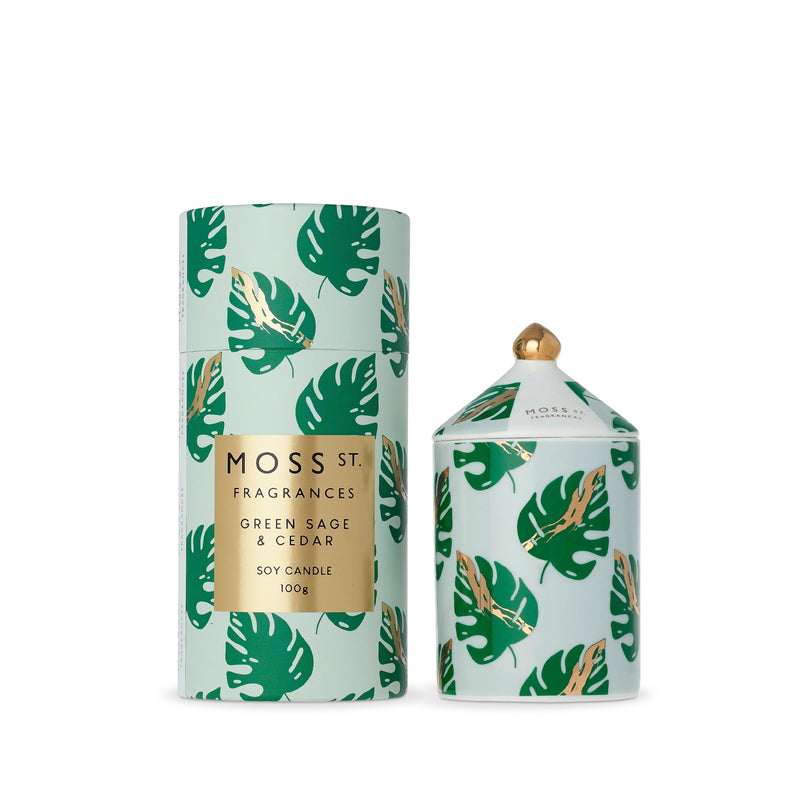 MOSS ST CERAMIC CANDLE 100G