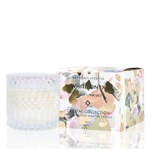 MRS DARCY CANDLE WHITE ONYX [F:Vanilla & Pink Salt]
