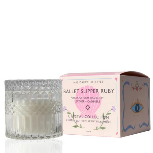 MRS DARCY CANDLE BALLET SLIPPER RUBY [F:Plum, Raspberry, Leather]