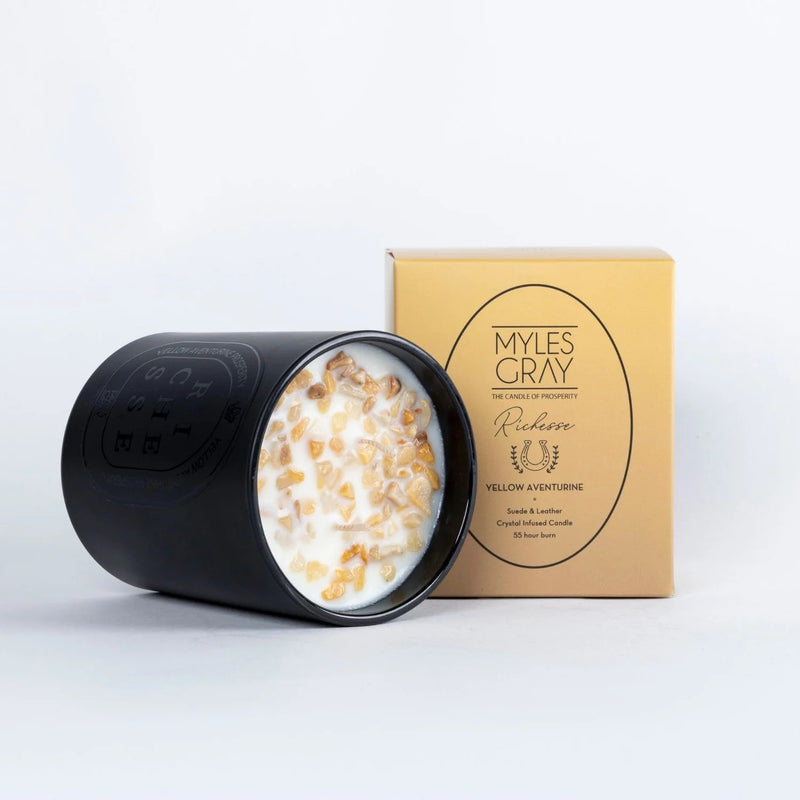 MYLES GRAY CANDLE RICHESSE [F:Suede & Musky Vetiver]